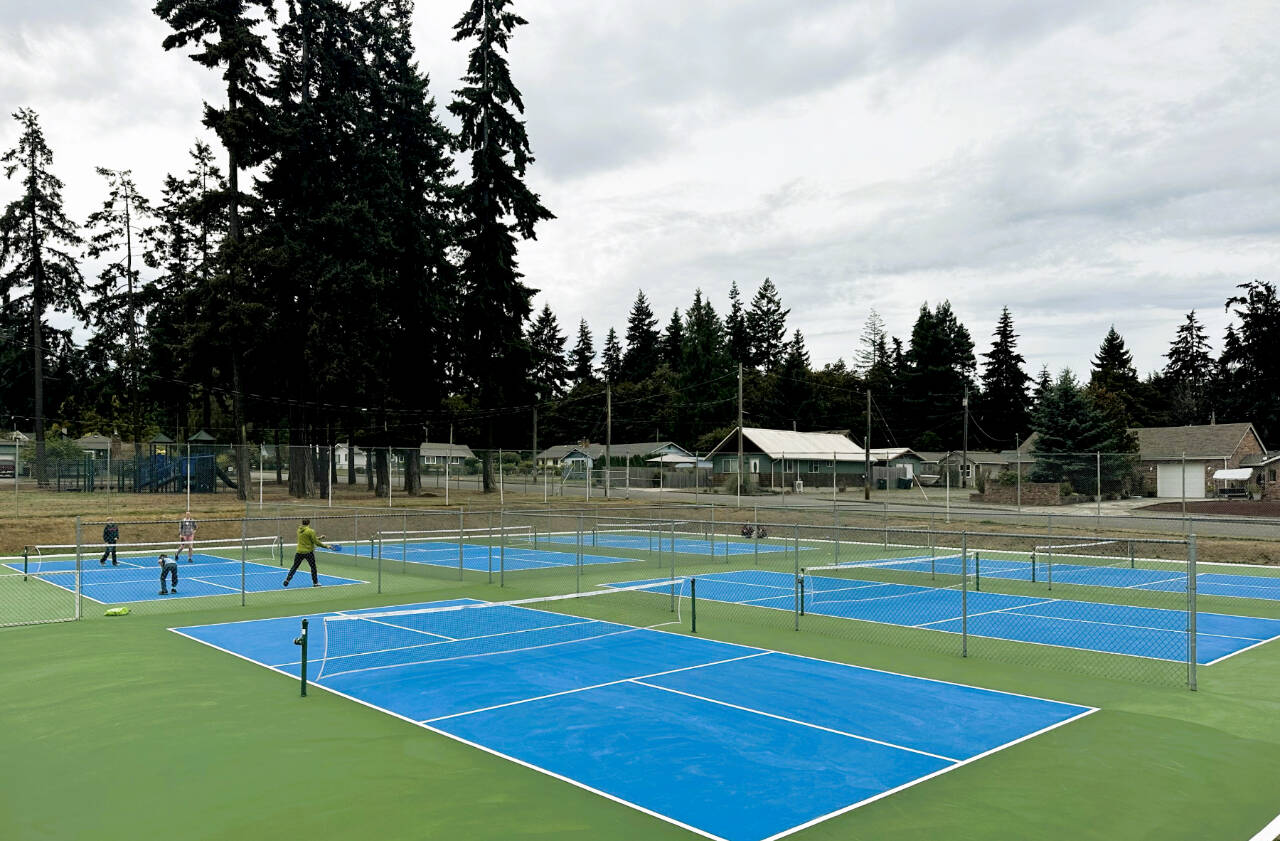 The new pickleball courts at the Elks Playfield in Port Angeles are completed. (City of Port Angeles)