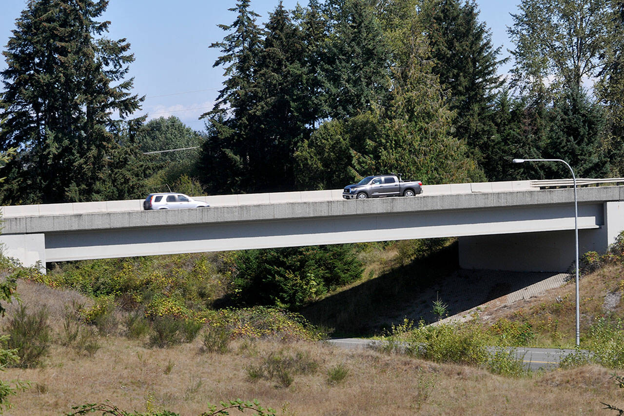 Some local and state leaders said $30.5 million to construct the U.S. Highway 101 East Sequim Road Project — including completion of the Simdars Road interchange — could be moved to in-progress larger projects if Initiative 2117 passes as state transportation funds may be reduced to compensate for reduced funding for efforts to reduce the state’s carbon footprint. The Sequim project is near the top of the state’s Move Ahead Washington grant program and funded by the Climate Commitment Act (CCA), which would be repealed if I-2117 is passed in the Nov. 5 general election. (Matthew Nash/Olympic Peninsula News Group)