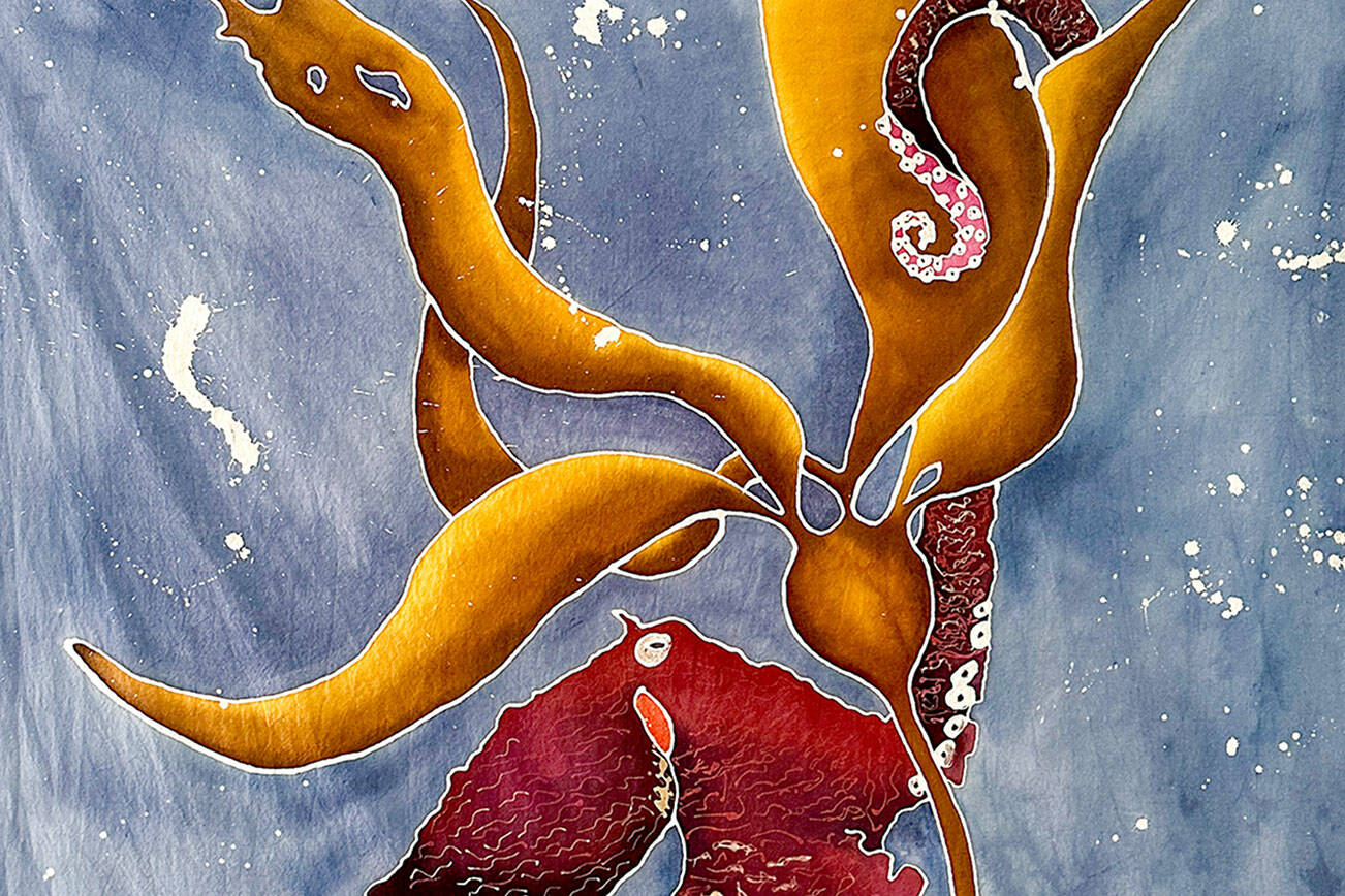 Melissa Bixby’s batik paintings are featured during October at the Port Townsend Gallery.