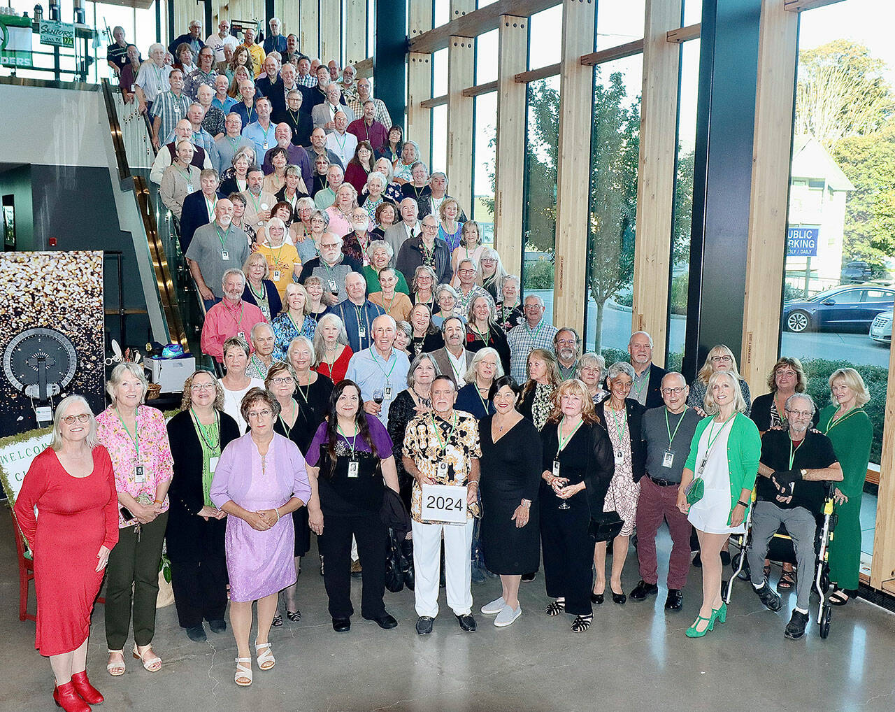 The Port Angeles High School class of 1974 recently held their 50th reunion. Of the 360 who graduated in the class, 102 attended the event held at the Field Arts and Events Hall. The ASB President in 1974 was Greg Dooley and the class president was Jim Jacobson. Larry Bennett, Kim Chapman and Kristine Konapaski were the leads for the reunion committee. It was reported that the furthest a class member came for the event included one from Portugal and another from Sweden. (Dave Logan/For Peninsula Daily News)