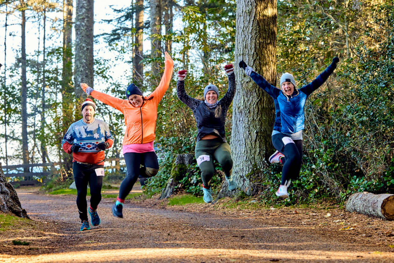 Runners in the inaugural Salt Creek 24 last October celebrate at the Salt Creek Recreation Area. The 24-hour endurance event returns for its second year on Oct. 26-27. (Matt Sagen/Cascadia Films)