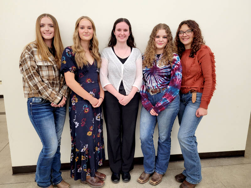 Candidates for 2025 Clallam County Fair Royalty, from left, are Aliya Gillett, Keira Headrick, Julianna Getzin, Jayla Olson, Nicole Tyler.