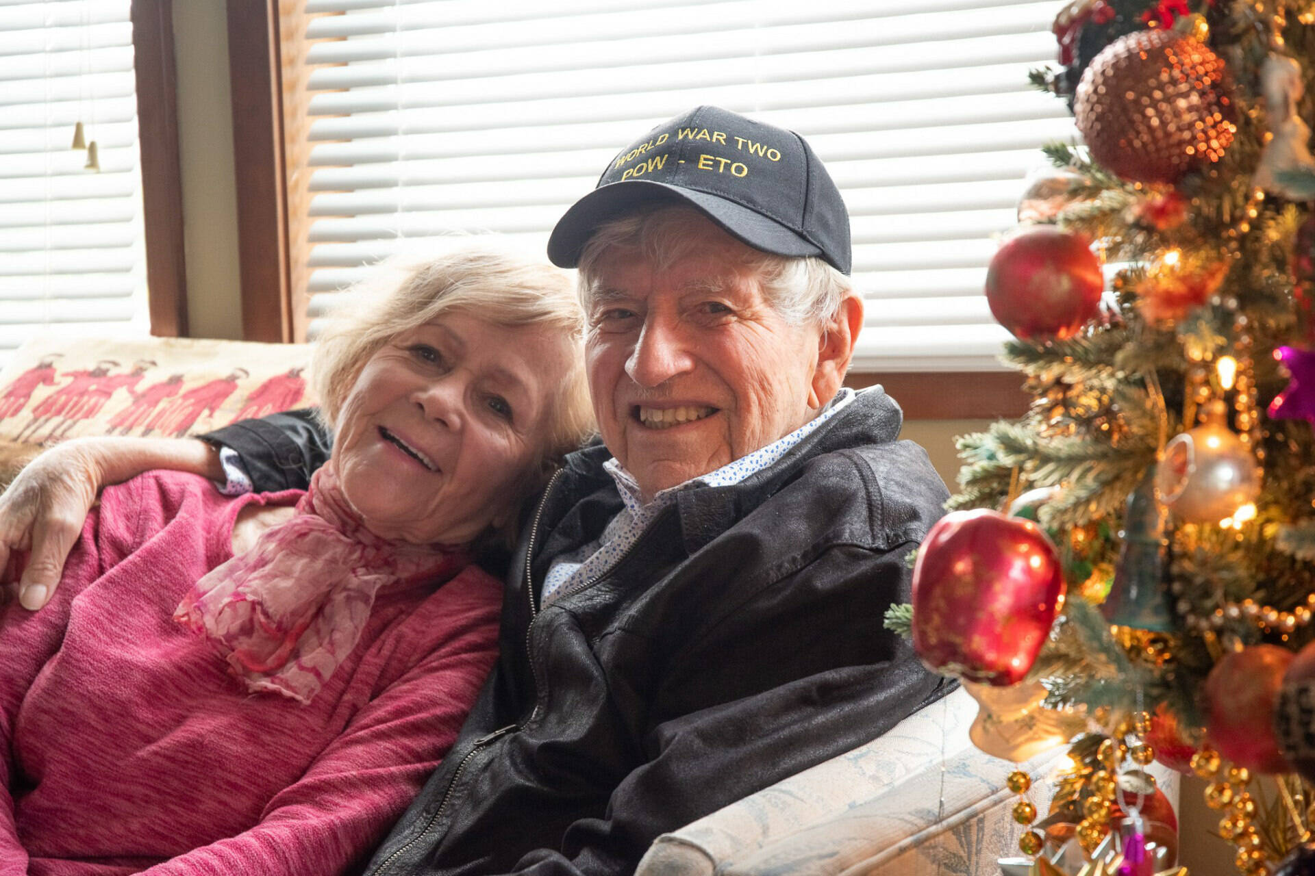 Nattalia Sharinger Gellert and Daniel Gellert, survivors of WWII, are happy to have a peaceful Christmas in Sequim. (Emily Matthiessen/Olympic Peninsula News Group)