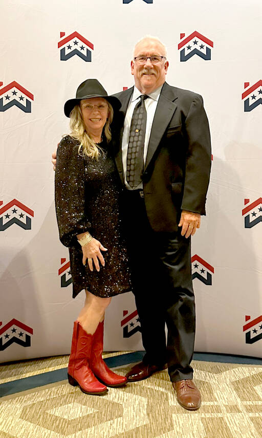 Kevin Russell, right, with his wife Niamh Prossor, after Russell was inducted into the Building Industry Association of Washington’s Hall of Fame in November.