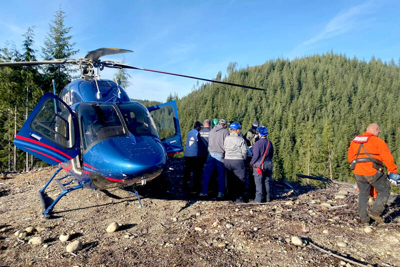 A 35-year-old man was taken by Life Flight Network to Harborview Medical Center following a Coast Guard rescue on Monday. (U.S. Coast Guard Air Station Port Angeles via Facebook)