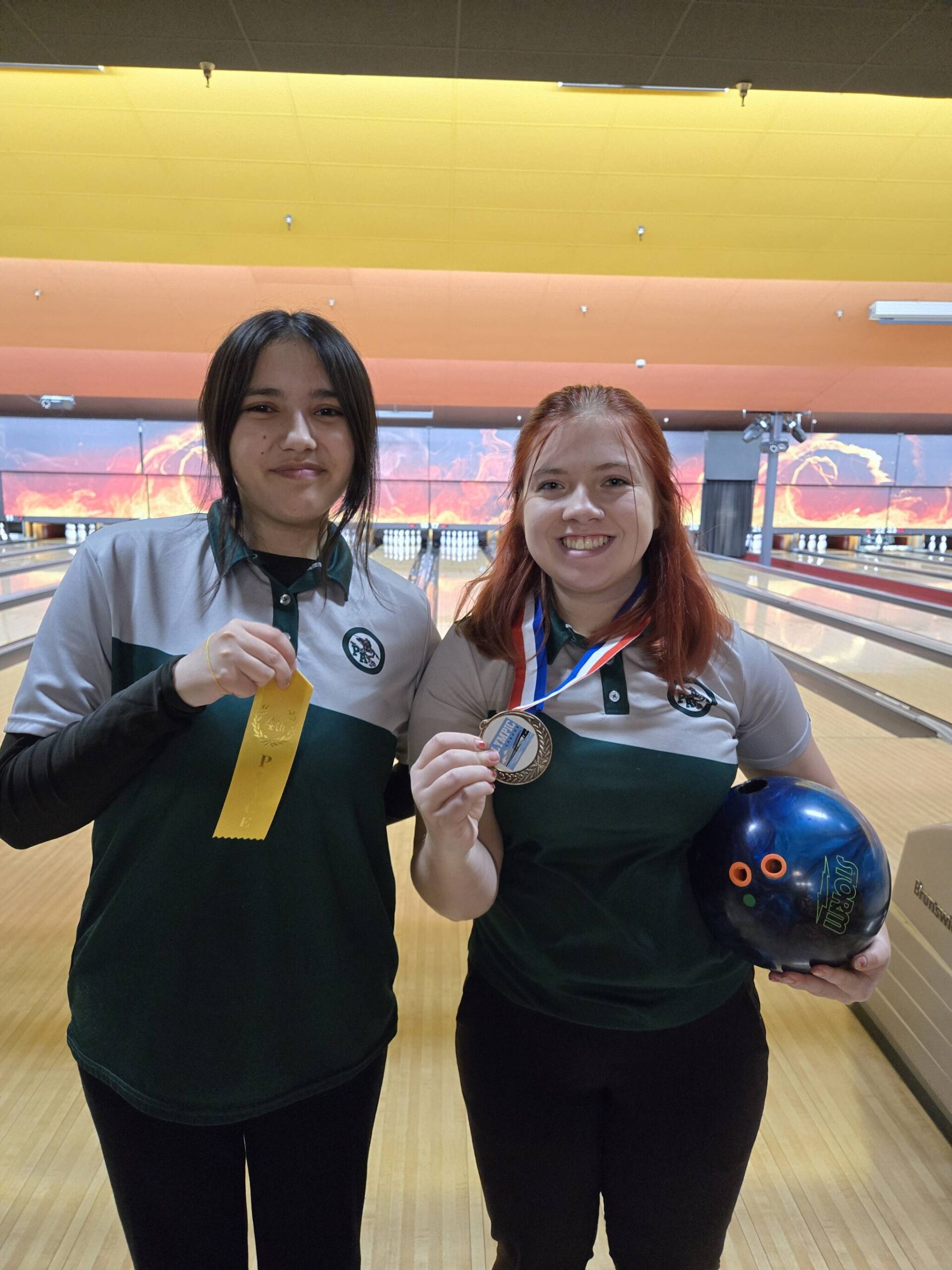 Port Angeles Bowling Port Angeles bowlers Zoey Van Gordon, right, and Xoey Penn finished third and fourth respectively, at the Olympic League Bowling Tournament. The pair will bowl at the district tournament Feb. 1 in Lakewood.